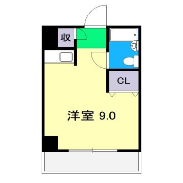 コンフォール朝倉(ワンルーム/4階)の間取り写真