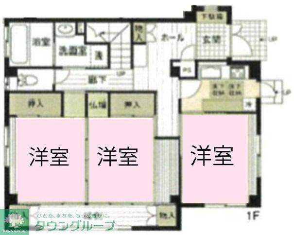 クロノス江戸川(3K/1階)の間取り写真