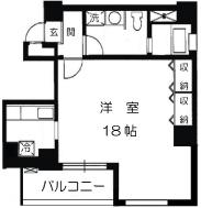スカイビュー246(1K/3階)の間取り写真