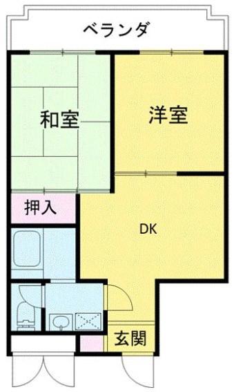 メゾンコム(2DK/3階)の間取り写真