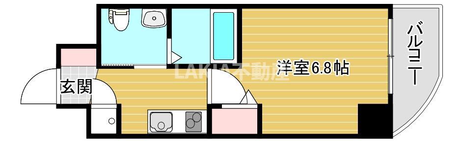 セレニテ九条リアン(1K/11階)の間取り写真