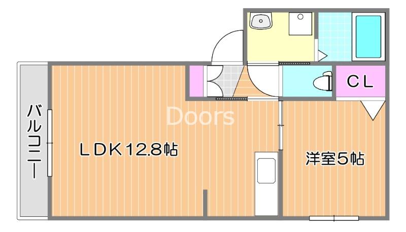 ラ・パルテール国富参番館(1LDK/2階)の間取り写真