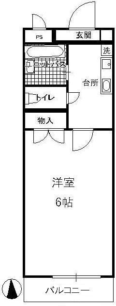 FLAT21(1K/2階)の間取り写真
