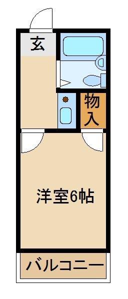 ハイツすわ坂上(1K/1階)の間取り写真