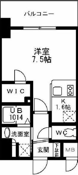 SOFIA住吉大社(ワンルーム/5階)の間取り写真