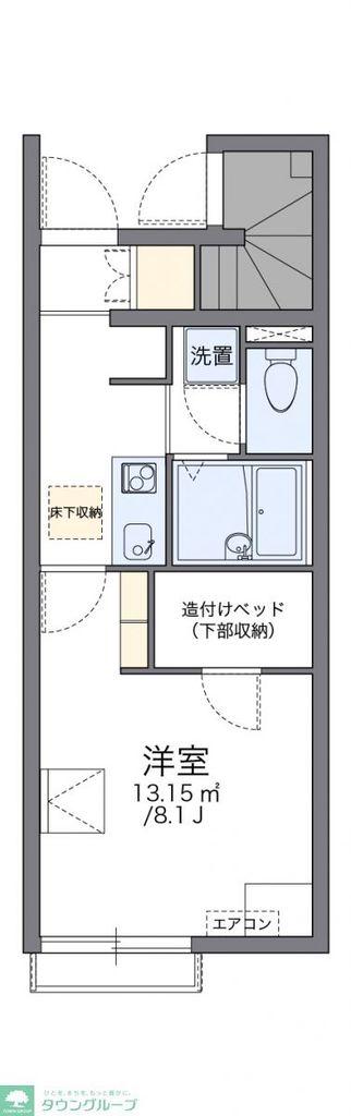 レオネクストシュラインRED(1K/1階)の間取り写真