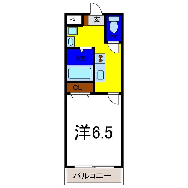 メゾンロワイヤル(1DK/1階)の間取り写真