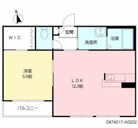 モンポエーム  II棟(1LDK/1階)の間取り写真