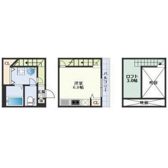 DUPLEST廿日市駅前(ワンルーム/1階)の間取り写真