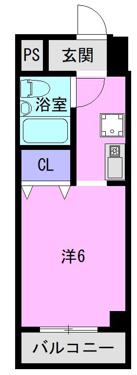 藤和シティコープ伝馬通(1K/3階)の間取り写真