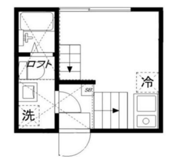 グランシャリオ金町(ワンルーム/1階)の間取り写真