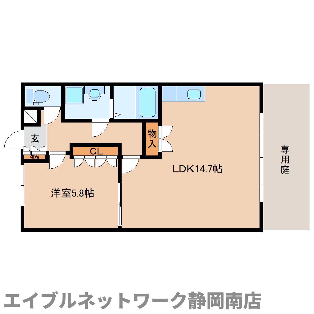 BRIL LANTE(1LDK/2階)の間取り写真