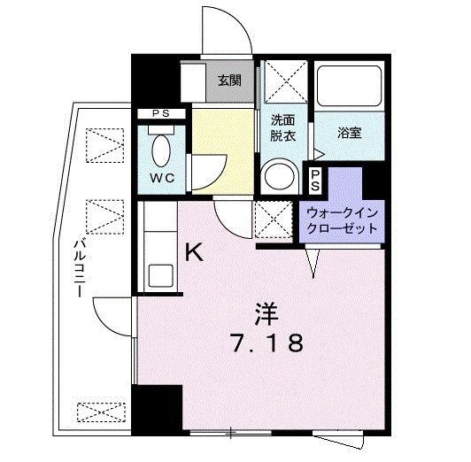 ステージ グラシア(1K/2階)の間取り写真