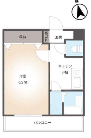 アムール・チュラII(1K/3階)の間取り写真