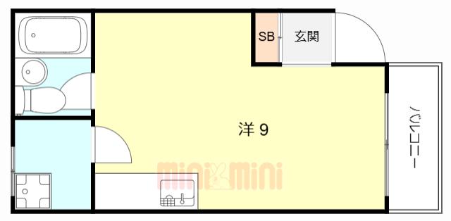 サトオカマンション(ワンルーム/1階)の間取り写真