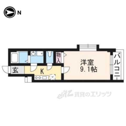 メゾン・リズミィ(1K/5階)の間取り写真