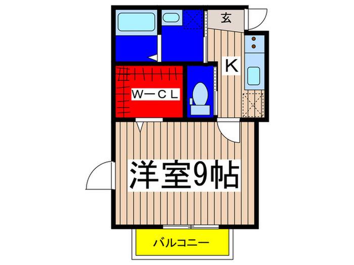 LA CLARTE(1K/2階)の間取り写真
