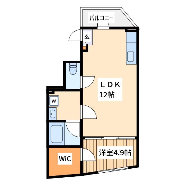 霧島ヴェール(1LDK/2階)の間取り写真
