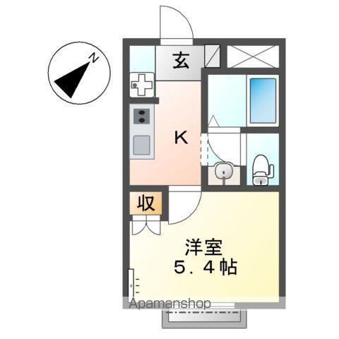 リバーサイドJS(1K/1階)の間取り写真