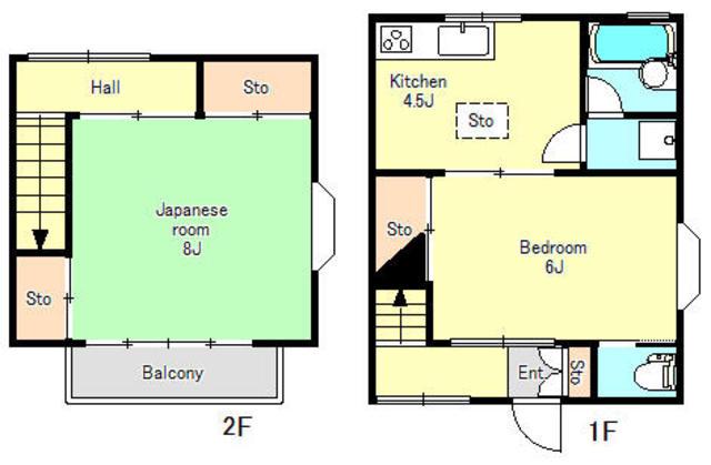 KOZUKUE TERRACE (2K/2階)の間取り写真