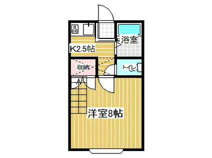 ホワイトキャッスル28番館(1K/1階)の間取り写真