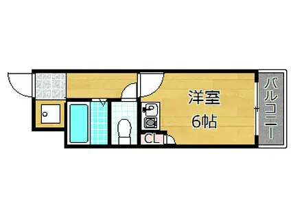 学研CITYCORE(ワンルーム/2階)の間取り写真