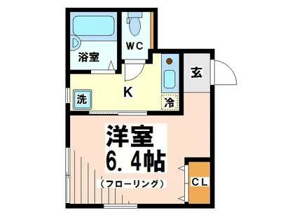 アペックス・下高井戸II(1K/1階)の間取り写真