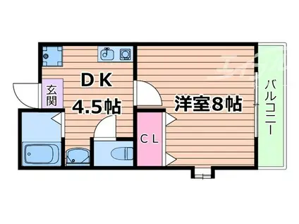 SAKURABASE KAMISHINJYO(1K/1階)の間取り写真
