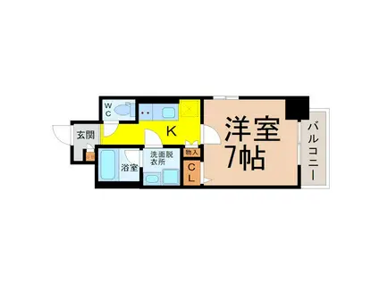 アクアコート大曽根(1K/9階)の間取り写真