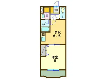 メルベーユ・マ・メゾン(1DK/3階)の間取り写真
