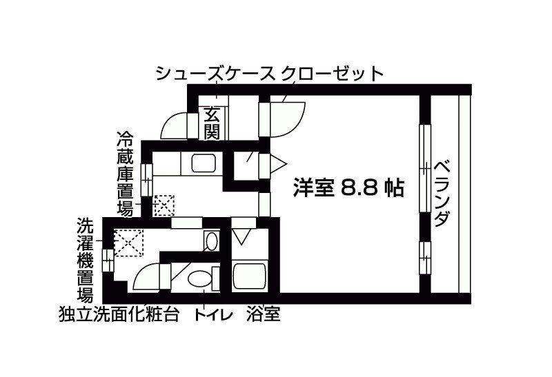 クリビアちくさB棟(1K/5階)の間取り写真