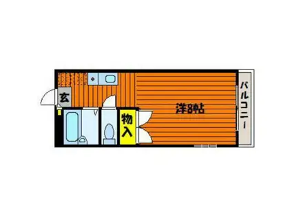 リベールA(1K/2階)の間取り写真