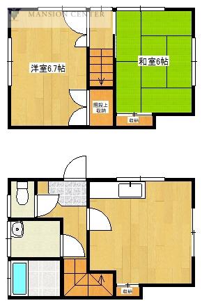 コーポ石川(2DK/1階)の間取り写真