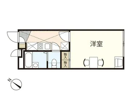 レオパレスASEBAI(1K/1階)の間取り写真