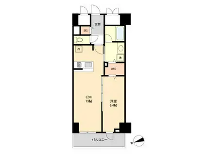 グランルクレ新栄ウエスト(1LDK/5階)の間取り写真