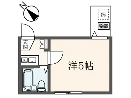 ヴェクセル桜(1K/1階)の間取り写真