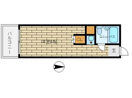 ネオダイキョー三宮(ワンルーム/2階)の間取り写真