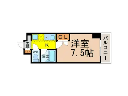 フォーシーズン(1K/3階)の間取り写真