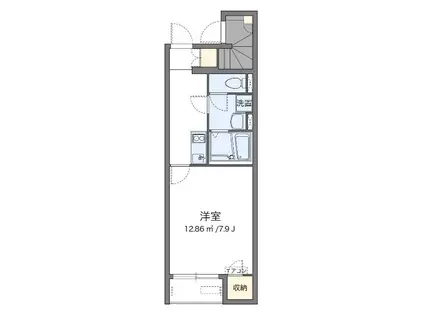 ビレッジパル(1K/1階)の間取り写真