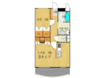 エスプリ(1LDK/1階)の間取り写真