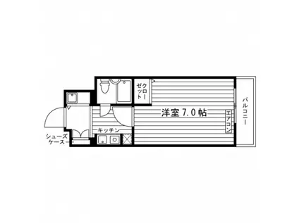グランドゥール花梨(1K/2階)の間取り写真