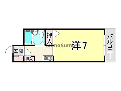 メルベールマウンテンヴィレッジ(1K/4階)の間取り写真