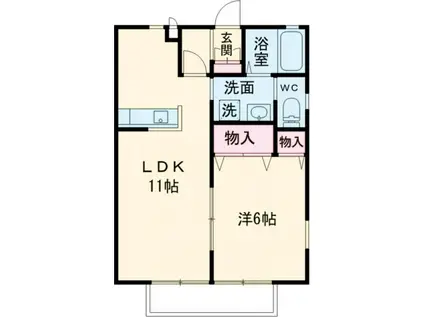 Y-Aツルタパナハイツ(1LDK/1階)の間取り写真