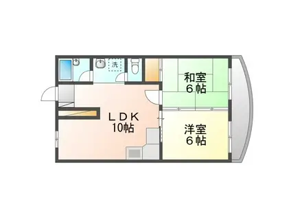 T&M豊見城(2DK/5階)の間取り写真