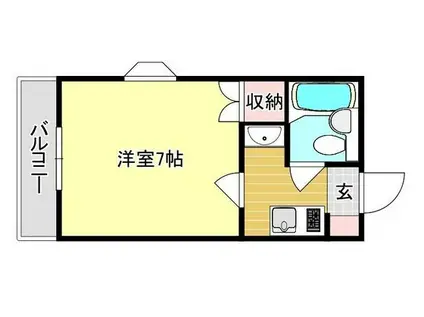 エスペーロ伊島(1K/4階)の間取り写真