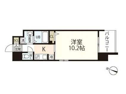 LASANTE観音本町(1K/5階)の間取り写真