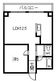 GRAND WACORE(1LDK/3階)の間取り写真