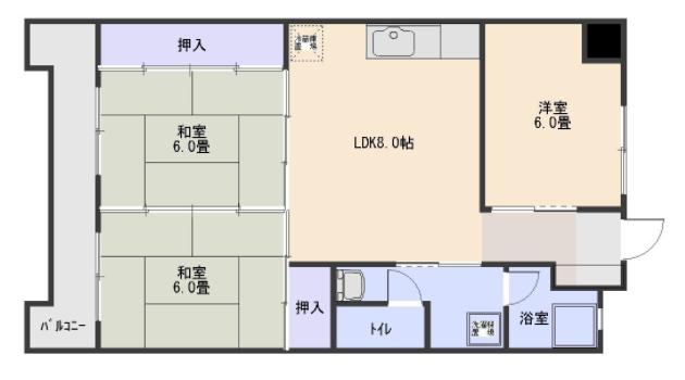ヴィアトール城戸(3LDK/3階)の間取り写真