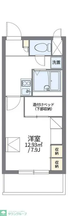 レオパレスパルコートB 1階階 間取り