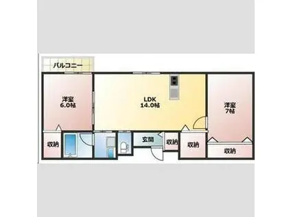 YS4739(2LDK/2階)の間取り写真